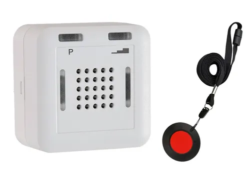 ELDAT Mobiler Hausnotruf RS10 - Notrufsender für Senioren, hohe Reichweite bis 30 Meter und einfache Bedienung