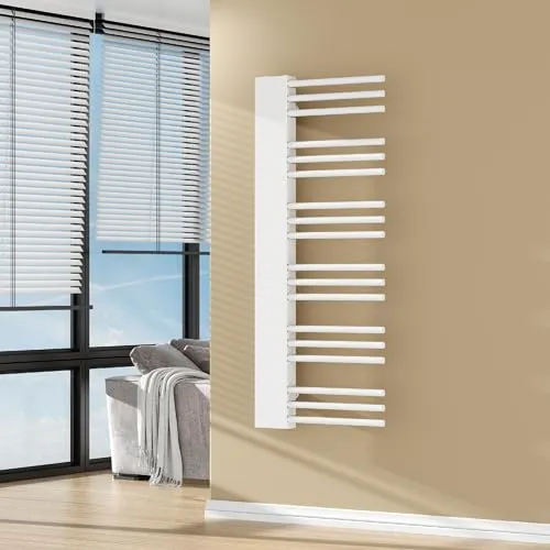 [neu.haus] Handtuchheizkörper Kviteseid 120 x 50 cm - Eleganter Handtuchwärmer mit Warmwasseranschluss - Heizkörper, der Ihre Handtücher kuschelig warm hält und gleichzeitig Platz spart. Mit einfacher Wandmontage und TÜV-zertifizierter Qualität.