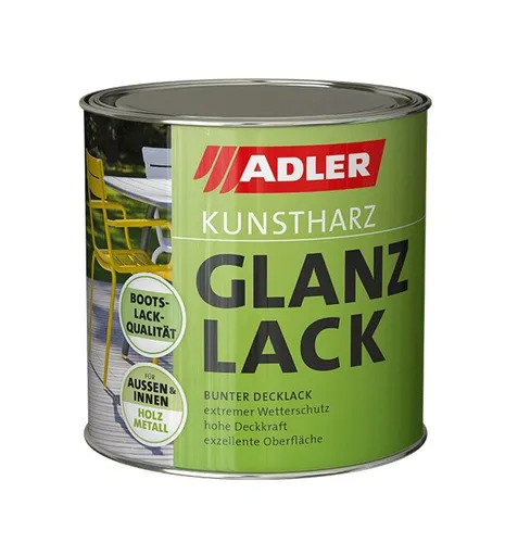 ADLER Kunstharz Glanzlack Silbergrau RAL7001 0,375l