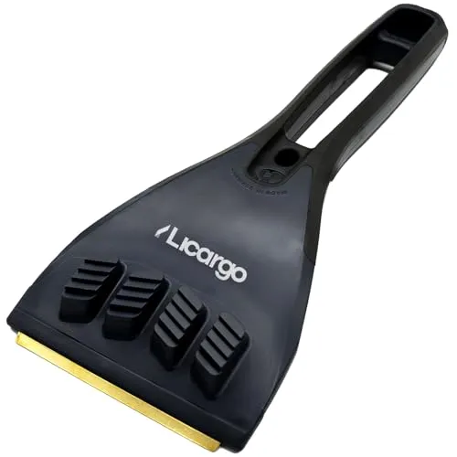 LICARGO Eiskratzer Auto mit Messingklinge [Made in Germany] | Effizient & langlebig | Scheibenkratzer Auto, Auto Eiskratzer Messing, Auto Kratzer (Solo: Eiskratzer Messingklinge Extra Groß)