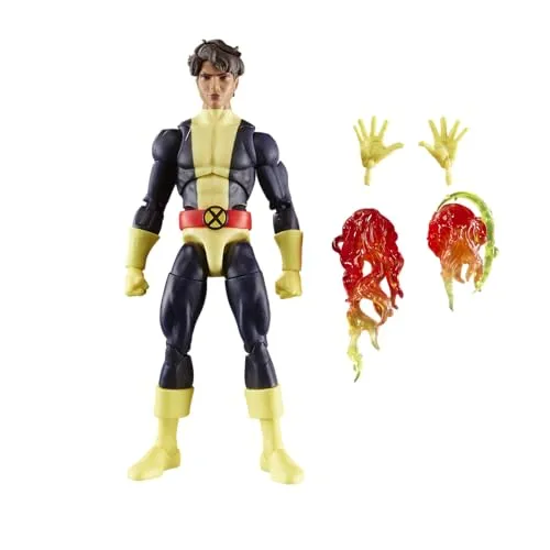 Hasbro Marvel Xmen Legends ENT 5 - Sunspot Figur - Actionfigur aus der Marvel Studios Animationsserie X-Men '97, mit über 20 beweglichen Punkten und 4 Zubehörteilen für kreatives Spielen oder Ausstellen.