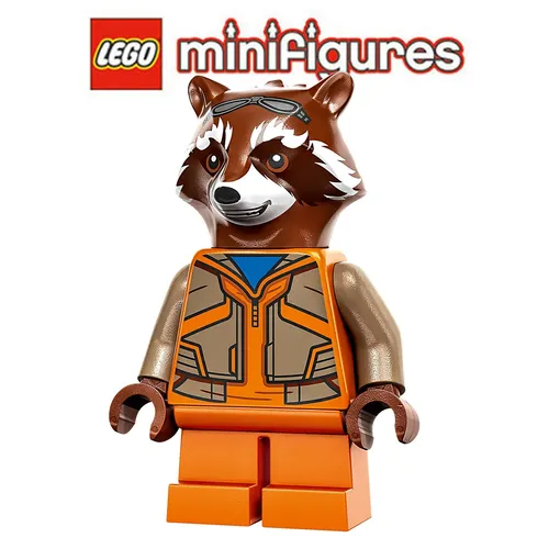 LEGO 76243 Marvel Rocket Mech - Gelenkige Rocket Raccoon Actionfigur, kreatives Konstruktionsspielzeug mit 98 Bausteinen und Blaster für Kinder ab 6 Jahren