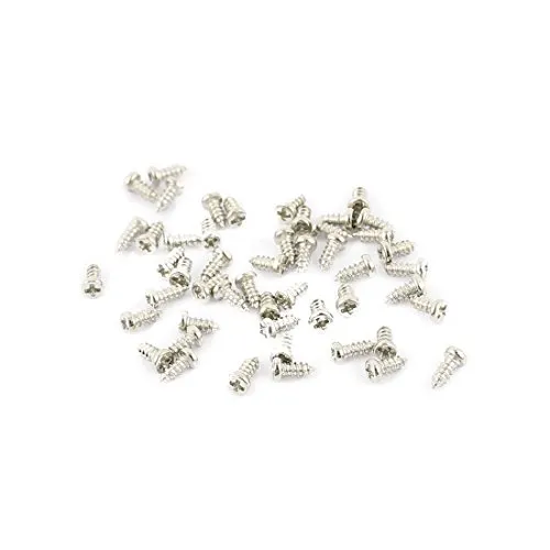 sourcing map 50 Stk M1.2 x 3 mm Kreuzschlitz Rundkopf Blechschrauben