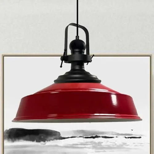 bamyum Asletl Hängelampe Industrial Ø40 cm - Stilvolle Pendelleuchte im Vintage-Design, ideal für Küche und Esszimmer. Verstellbare Höhe und einfache Installation machen sie zur perfekten Wahl für jeden Raum.