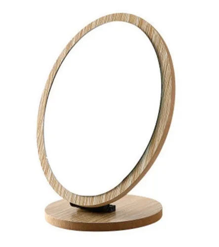 Ecarla Wooden Standing Cosmetic Mirror