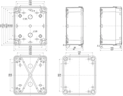 Schneider Electric Industriegehäuse NSYTBP19168 Leergehäuse Industriegehäuse