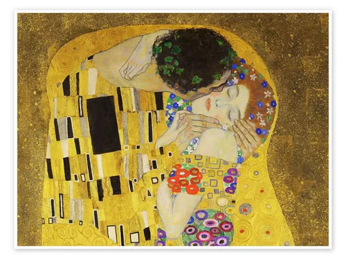 Posterlounge Wandbild Der Kuss (Detail) III, Gustav Klimt, erhältlich als Poster, Leinwandbild, Wandsticker oder Acrylglasbild