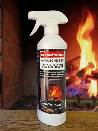CleanPrince Kaminscheibenreiniger CP200120, Kaminofenreiniger Scheibenreiniger (Ideal für alle Ofen- und Kaminscheibengläser)