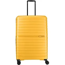 Travelite TRIENT Trolley L - Gelb - Koffer aus robustem Polypropylen, kratzresistent und mit versenktem TSA-Schloss für sichere Reisen. Ideal für Business-Trips oder Wochenendausflüge, bietet 100 Liter Stauraum und vier leise Doppelrollen für müheloses Handling.