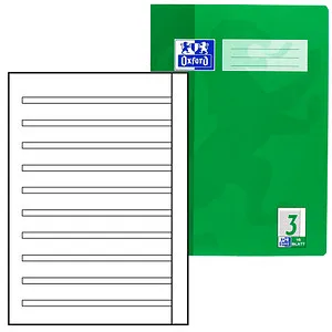 OXFORD Schulheft Lineatur 3R liniert DIN A4 Außenrand, 16 Blatt, 1 St.