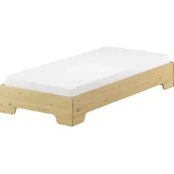 Kinderbett Studentenbett Gästebett 80x190 Kiefer massiv - Robustes Podestbett aus massivem Kiefernholz, ideal für Kinder und Jugendliche. Inklusive komfortabler Matratze, allergikergeeignet und mit Lattenrost für optimalen Schlafkomfort.