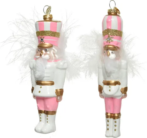 Christbaumschmuck Glas Nussknacker dick / dünn 16cm - 1 Stück sortiert