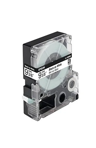 Epson C53S624402 Standard Band, 9 mm x 9 m Stück, schwarz/weiß