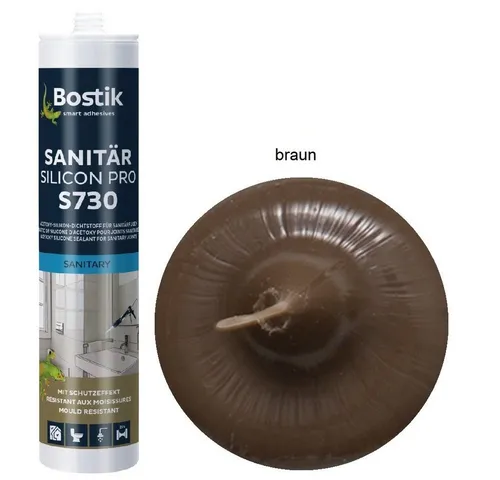 BOSTIK Dichtstoff Bostik S730 Sanitär Silicon Pro Dichtstoff 300ml Kartusche, gebrauchsfertig, für innen und außen