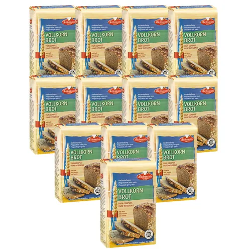 BIELMEIER 12 KG KÜCHENMEISTER Brotbackmischung Vollkornbrot - Brot-Backmischungen, einfache Zubereitung im Brotbackautomaten für frisches Vollkornbrot zu Hause, ideal für gesundheitsbewusste Genießer.