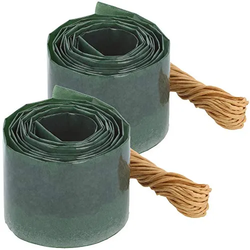 com-four® 2X Baumleimring mit Fixierband, Leimfalle für Raupen, Insekten und andere Schädlinge - 1,75 m je Leimring