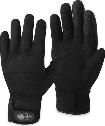 normani Angelhandschuhe Tarpune - Wasserdichte Neopren Angelhandschuhe mit klappbaren Fingerkuppen - Wasserdichte Neopren Angelhandschuhe in Größe L, ideal für den Outdoor-Einsatz. Mit klappbaren Fingerkuppen für optimalen Griff und Flexibilität beim Angeln.