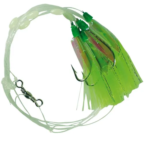 Dieter Eisele Makrelensystem 5 Haken 2/0 120cm 0,60mm, Makrelenvorfach