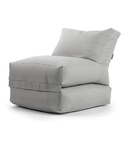 mokebo Outdoor Sitzsack Summerdream Bean Bag in Grau - Gartenstühle: Flexibler Sitzsack, der sich mit einem Handgriff in eine Liege oder Sessel verwandelt – ideal für Garten, Terrasse oder Balkon.
