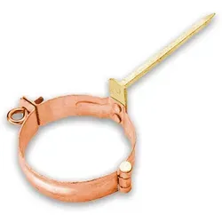 Fallrohrschelle Grömo mit Schlagstift 140mm, Kupfer, verschiedene Größen (Ausführung: 140mm. Ø 100mm)