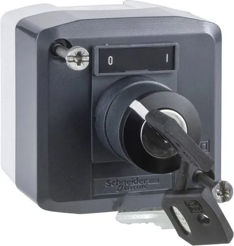 Schneider Electric XALD144E Aufbaugehäuse - Zubehör für Befehls- und Meldegeräte, flexibles Kunststoff-Aufbaugehäuse für individuelle Anwendungen, ideal für Harmony XB5.