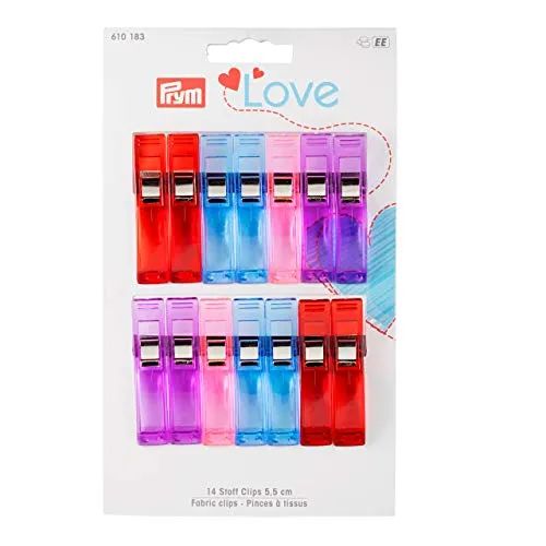 Prym 610183 Prym Love Stoff Clips 5,5 cm, Farbig Sortiert von Prym