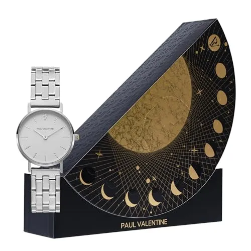 Paul Valentine Schmuckset Moon Geschenkbox - Schmuck-Sets mit 12 stilvollen, silberfarbenen Schmuckstücken – das perfekte Geschenk für Schmuckliebhaberinnen, die täglich neue Highlights erleben möchten.