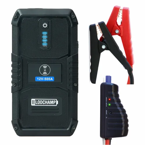 LODCHAMP Starthilfe Powerbank 12V-500A 37Wh KFZ Auto Starthilfegerät