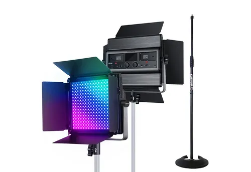 Neewer Videoleuchte Neewer Flächenleuchte RGB1200 LED Videoleuchte mit Stativ, Vorteils-Set mit Stativ