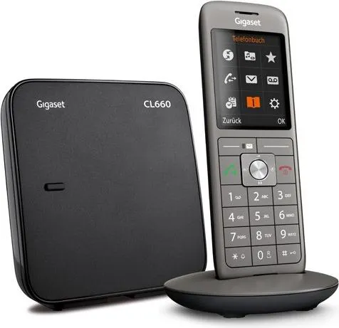 Gigaset CL660 Analog/DECT-Telefon Anthrazit mit Anrufer-ID