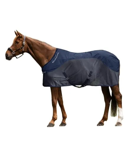 WALDHAUSEN Regen-Fliegendecke Comfort 135 cm - Atmungsaktive Fliegendecke aus luftdurchlässigem Meshgewebe schützt Ihr Pferd vor Insekten und bietet hohen Tragekomfort beim Weidegang, im Stall oder beim Training.