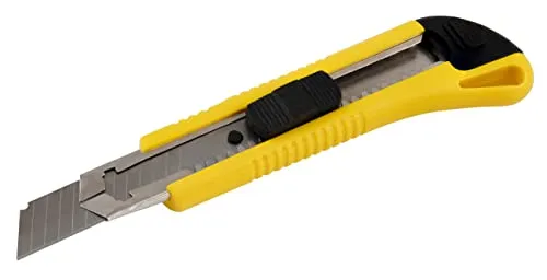 McPower - Cuttermesser Teppichmesser | Profi | 18mm Klinge zum abbrechen mit Metallführung | Kartonmesser universell einsetzbar | zum basteln, Modellbau, Zuschnitt von Teppichen und PVC
