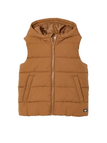 Vertbaudet Steppweste mit Kapuze für Jungen aus Recycling-Polyester - Kuschelige Steppweste mit gefütterter Kapuze und praktischen Eingrifftaschen. Ideal für kühle Tage und sorgt für einen stylischen Look.