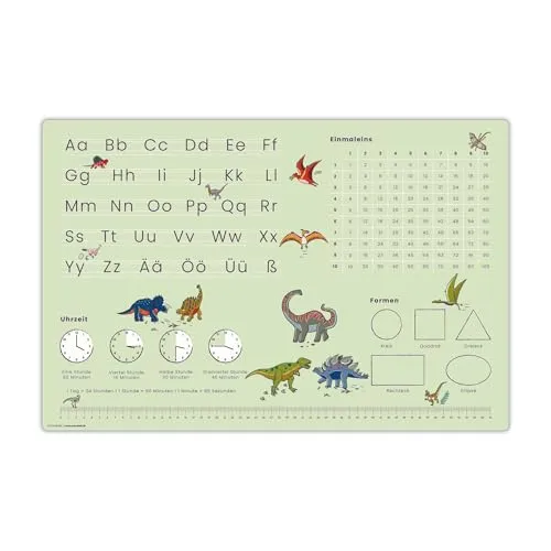 Schreibtischunterlage Lernunterlage Dino von coveryourdesk www.cover-your-desk.de