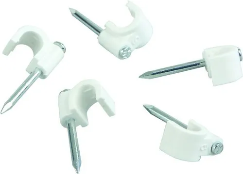 Schwaiger Nagelschellen Set ZIS60-20 532 20 Stk. weiß, mit 25mm Stahlnägeln