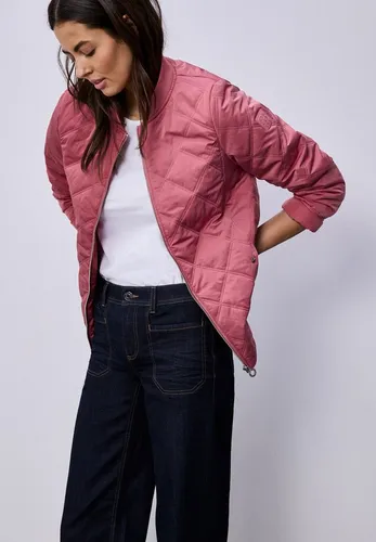 Street One Damen Steppjacke mit Abnehmbarer Kapuze - Modische kurze Steppjacke mit 2-Wege-Reißverschluss und abnehmbarer Kapuze, ideal für den Alltag und angenehm wärmend.