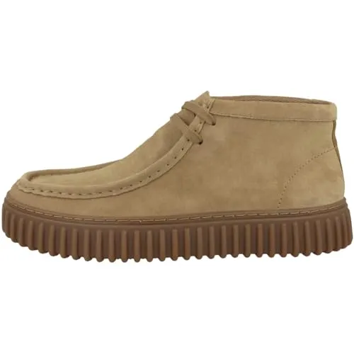 Clarks Boots Torhill Hi, Rauleder, Braun, Herren - Stiefeletten aus hochwertigem Veloursleder, atmungsaktiv und ultraleicht für optimalen Tragekomfort. Ideal für den Herbst/Winter und den täglichen Gebrauch.