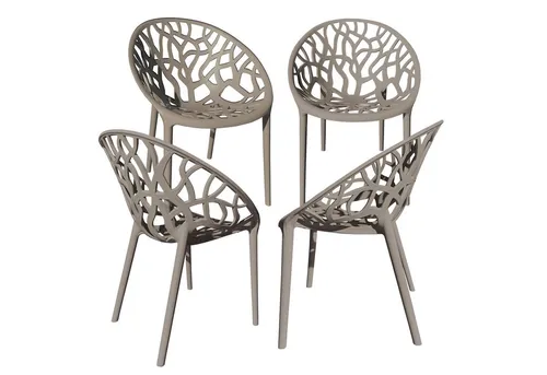 Stapelbarer Gartenstuhl aus Kunststoff - Moderne Gartenstühle in eleganter Optik, bequem und praktisch, ideal für Innen- und Außenbereiche. Perfekt für Küche, Esszimmer und Garten.