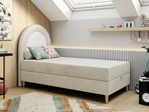 Produktbild NEST Kinderbett Boxspringbett 90x180cm Beige mit Matratze