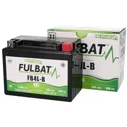 Fulbat FB4L-B 12V Gel-Batterie - wartungsfrei und einbaufertig - Motorradbatterie Fulbat FB4L-B, leistungsstark und wartungsfrei. Wird vorgeladen geliefert, sofort einsatzbereit und ermöglicht flexible Installationsoptionen dank Drehbarkeit.