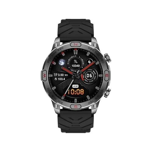 VALDUS VD36 PRO (2025) Black, Gesundheitsuhr Smartwatch mit Telefoniefunktion, AMOLED Display, Unzerstörbarer Dauerläufer