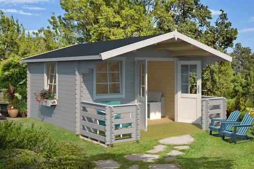 Gartenhaus NORDIC 6 mit Terrasse (LUNA 2)