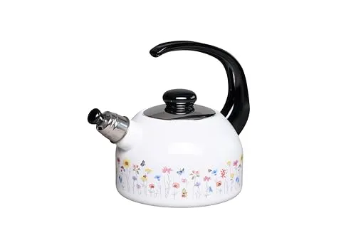Riess Flötenkessel Plus 2L FLORA, dreifach emailliert