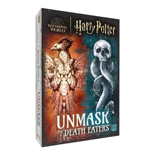 USAopoly Harry Potter: Unmask The Death Eaters Brettspiel | Fesselndes soziales Deduktionspiel im Zauberuniversum von Harry Potter | Verborgene Rollen & Bluffspiel | Ab 11 Jahren, 4-8 Spieler