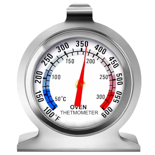 Backofenthermometer 50-300°C/100-600°F, Backofen, Grill, Fritteuse, Räucherkammer, analoges Thermometer, sofort ablesbar, aus Edelstahl, für die Küche (1)