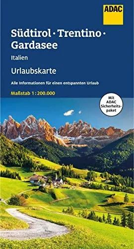 ADAC Urlaubskarte Italien: Südtirol, Trentino, Gardasee 1:200.000: Straßenkarte und Autokarte