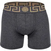 Versace Topeka Boxershort Herren - Stylische Herren Boxer Shorts von VERSACE. Hochwertige, einfarbige Unterwäsche mit eleganten Greca-Muster und Medusa-Motiv am elastischen Bund für besonderen Tragekomfort.