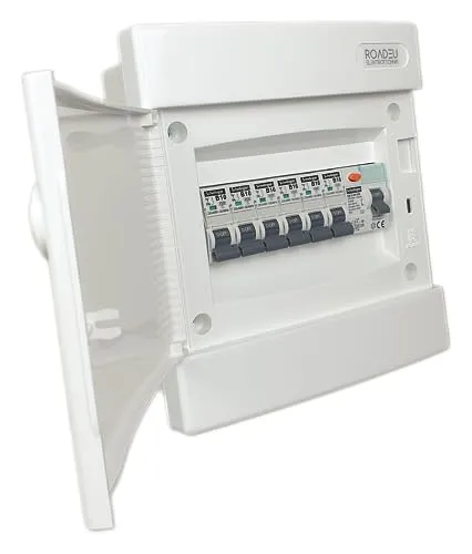 RoadEu - Leitungsschutzschalter - Sicherungskasten Komplett mit Fi Schutzschalter -