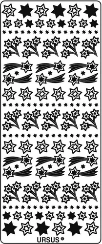 Ursus - Ludwig Bähr Etiketten Kreativsticker 10x23cm Motiv 66 VE=5 Stück gold