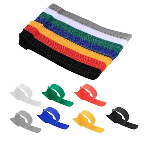 Stück Kabelbinder wiederverwendbare, kabelKlettbänder, Klettverschluss Kabelbinder Organizer Befestigungselement für Home, Office, Zubehör 70